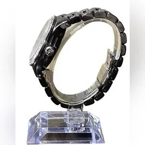 Michael Kors Watch with Black Face and Baguette Chrystal Bezel Michael Kors Baguette Crystal Black Ceramic Women main image 2
